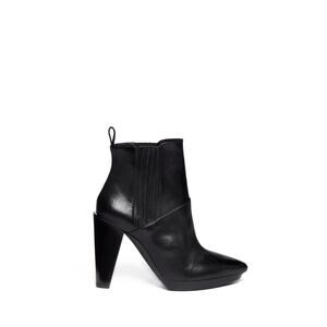 Robert Clergerie Women's Goa Black Leather Chelsea Ankle Boots Size 40.5‎